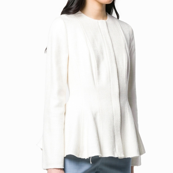 Theory Rice Canvas Tweed Peplum Jacket - Picture 2 of 8